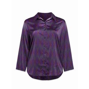 NWOT‎ Women's Savage X Fenty Night Star Chaser Satin Sleep Shirt Top - 1X